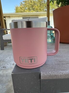 Yeti Rose Insulated Travel Mug with Handle and Clear Lid